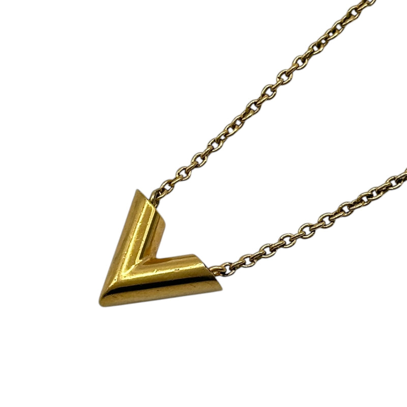 ルイ・ヴィトン LOUIS VUITTON エセンシャルVネックレス ゴールド