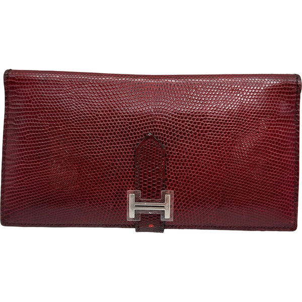 エルメス HERMES ベアンスフレ ▢L刻印 ボルドー シルバー金具