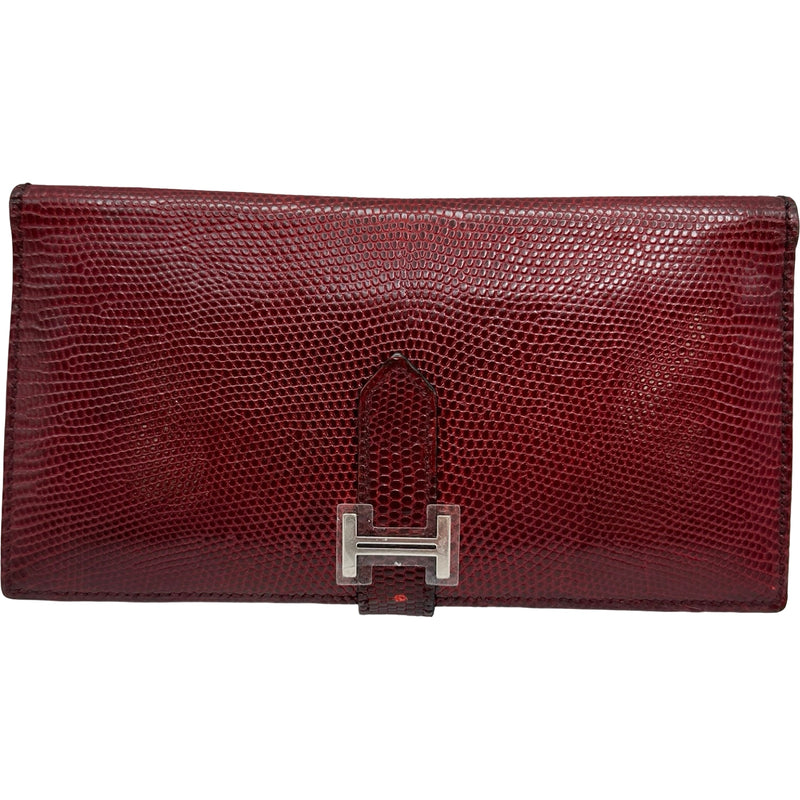 エルメス HERMES ベアンスフレ ▢L刻印 ボルドー シルバー金具