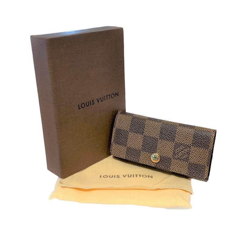 ルイ・ヴィトン LOUIS VUITTON ミュルティクレ4　 N62631 ダミエ PVCコーティングキャンバス×レザー ユニセックス キーケース