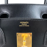 エルメス HERMES バーキン30 X刻印 ブラック/GD金具 タデラクト レディース ハンドバッグ