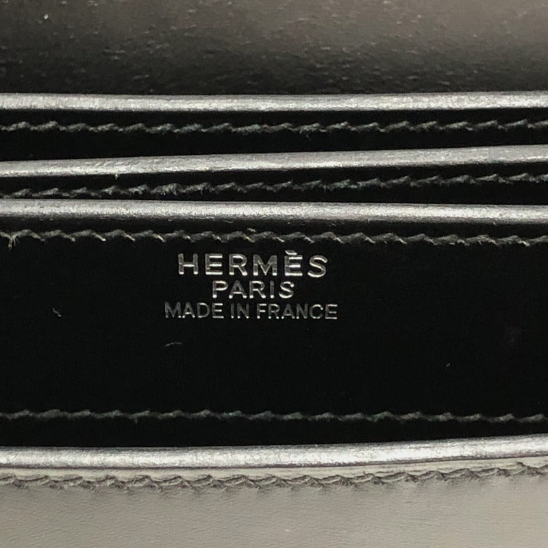 エルメス HERMES サックアデペッシュ42 □H刻 ブラック シルバー金具 ボックスカーフ メンズ ビジネスバッグ