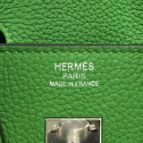 エルメス HERMES バーキン25 B刻 ヴェールユッカ シルバー金具 トゴ レディース ハンドバッグ