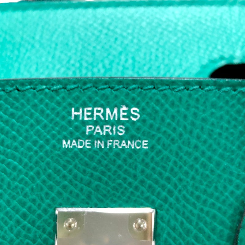 エルメス HERMES バーキン25 セリエ U刻 ヴェールユジェイド シルバー金具 エプソン レディース ハンドバッグ