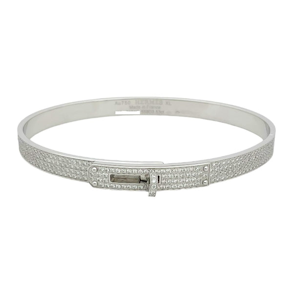 エルメス HERMES ケリーブレスレット ダイヤモンド XL  K18WG ジュエリー