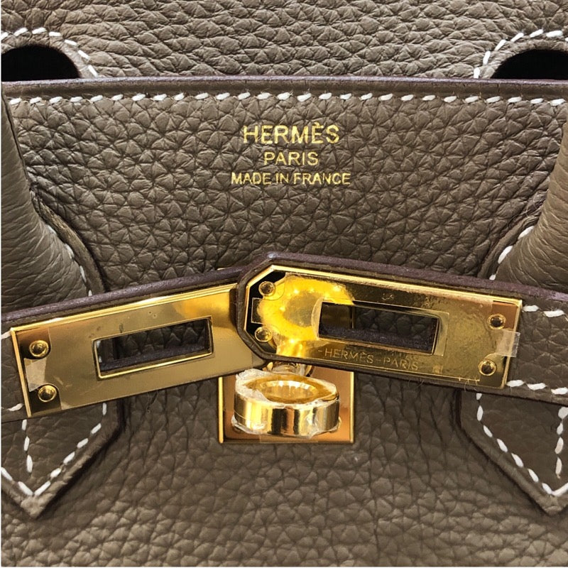 エルメス HERMES バーキン25 Ｂ刻印 エトゥープ・ゴールド金具 トゴ レディース ハンドバッグ