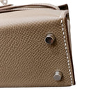 エルメス HERMES ミニケリー2　 W刻印 エトゥープ×シルバー金具  エプソン レディース ショルダーバッグ