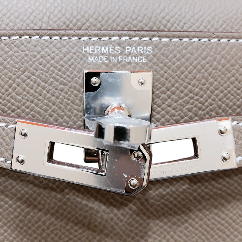 エルメス HERMES ミニケリー2　 W刻印 エトゥープ・シルバー金具  エプソン レディース ショルダーバッグ