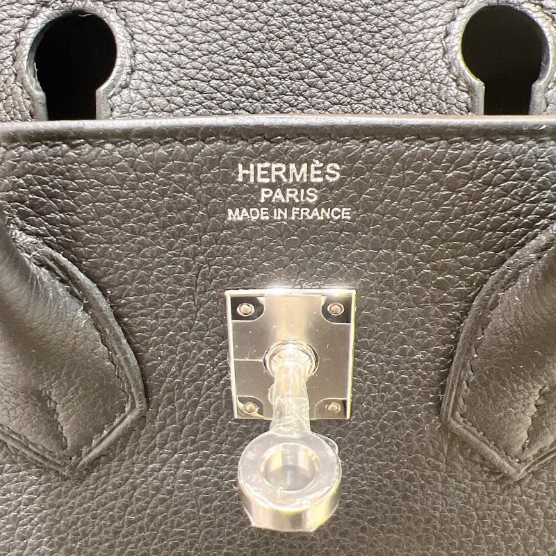 エルメス HERMES バーキン25 W刻印 ブラック・シルバー金具 トゴ レディース ハンドバッグ