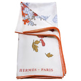 エルメス HERMES カレ140  ホワイト・ROBE LEGERE カシミヤ カシミア70％/シルク30％ ユニセックス スカーフ