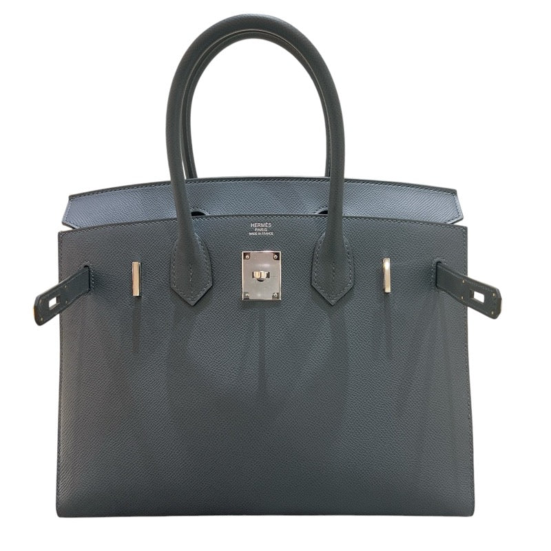 エルメス HERMES バーキン30 セリエ W刻印 グリミスティ・シルバー金具  エプソン レディース ハンドバッグ