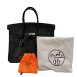 エルメス HERMES バーキン25 ▢K刻印 ブラック・ルテニウム金具 リザードマット レディース ハンドバッグ