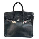 エルメス HERMES バーキン25 ▢K刻印 ブラック・ルテニウム金具 リザードマット レディース ハンドバッグ