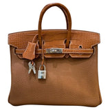 エルメス HERMES バーキン25タッチ W刻 ゴールド/シルバー金具 トゴ/アリゲーターマット レディース ハンドバッグ