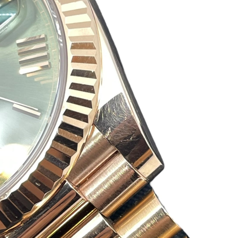 ロレックス ROLEX デイデイト40オリーブグリーン ランダムシリアル 228235 オリーブグリーン K18PG 自動巻き メンズ 腕時計