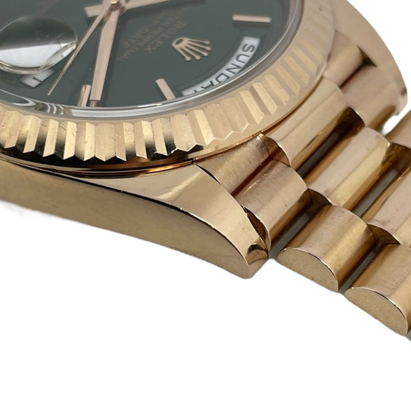 ロレックス ROLEX デイデイト40オリーブグリーン ランダムシリアル 228235 オリーブグリーン K18PG 自動巻き メンズ 腕時計