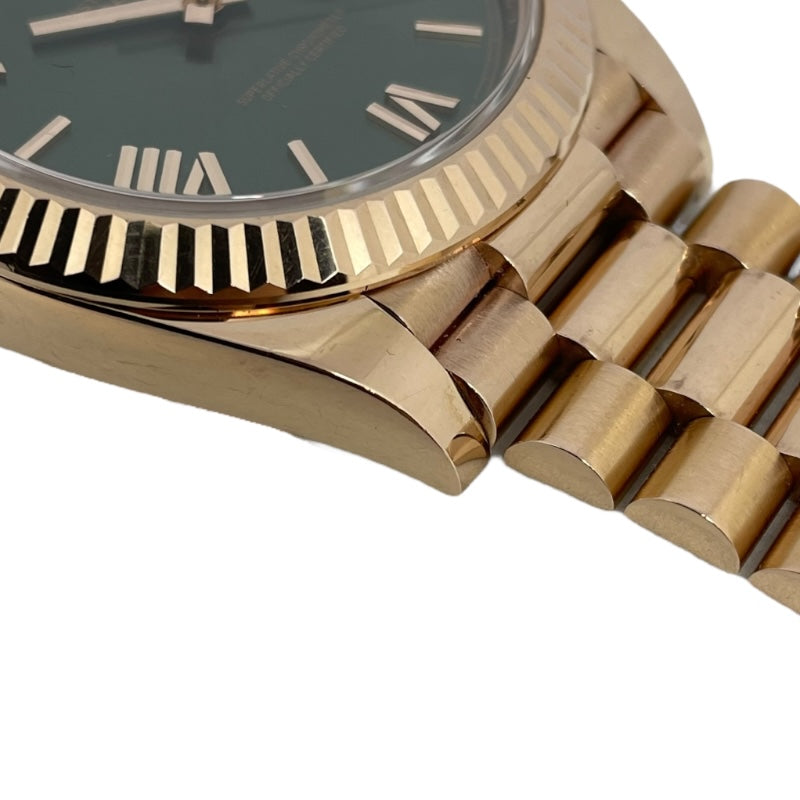 ロレックス ROLEX デイデイト40オリーブグリーン ランダムシリアル 228235 オリーブグリーン K18PG 自動巻き メンズ 腕時計