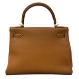 エルメス HERMES ケリー28 外縫い A刻印 ゴールド×ゴールド金具 トゴ レディース ショルダーバッグ