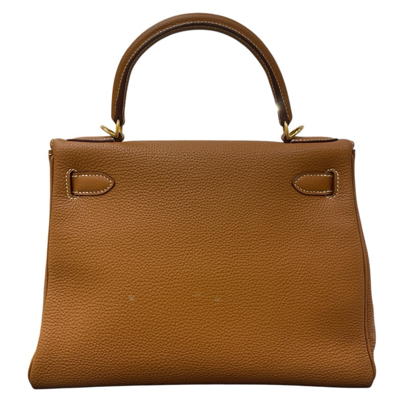 エルメス HERMES ケリー28 外縫い A刻印 ゴールド×ゴールド金具 トゴ レディース ショルダーバッグ