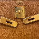 エルメス HERMES ケリー28 外縫い A刻印 ゴールド×ゴールド金具 トゴ レディース ショルダーバッグ