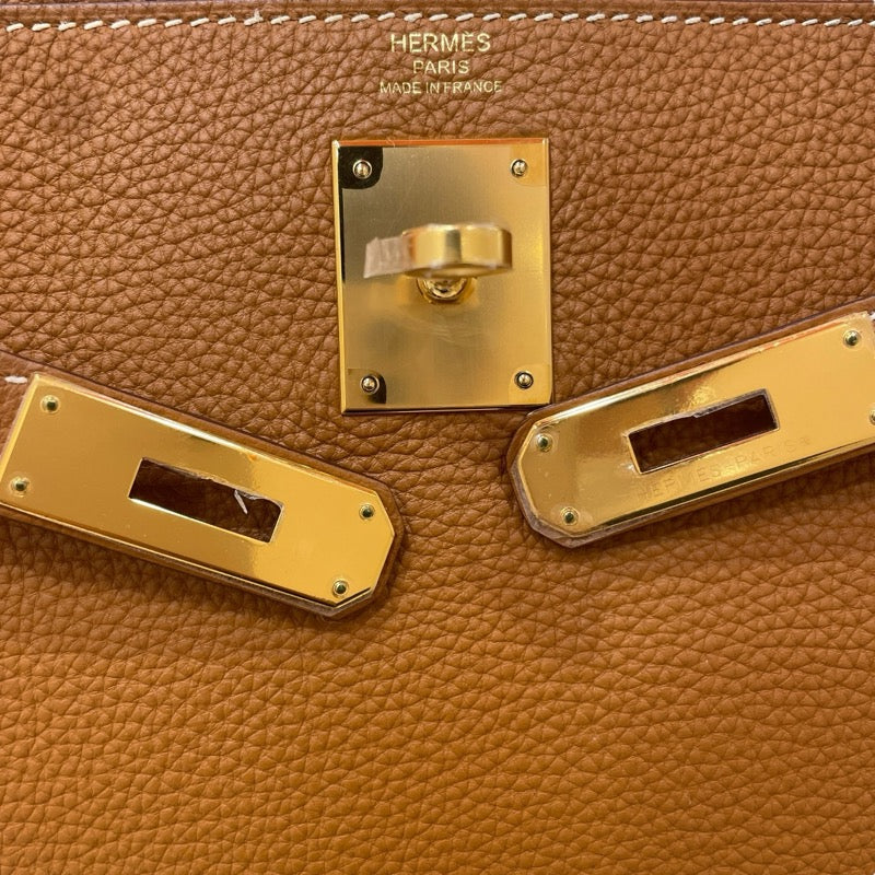 エルメス HERMES ケリー28 外縫い A刻印 ゴールド×ゴールド金具 トゴ レディース ショルダーバッグ