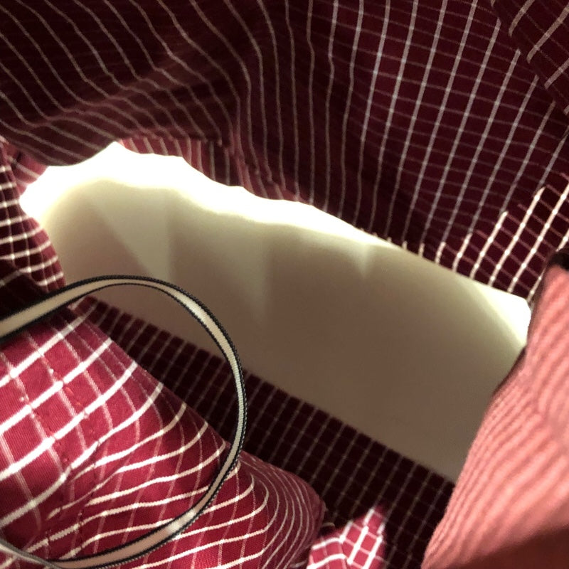 エルメス HERMES レザー切替チェックショートパンツ 4E0433DW ボルドー赤ワイン コットン レディース ショートパンツ