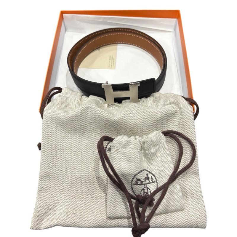美品　エルメス　ミニコンスタンス　Hベルト65ブラック×ベージュ エルメス HERMES ミニコンスタンスHベルト 80 B刻 ブラック