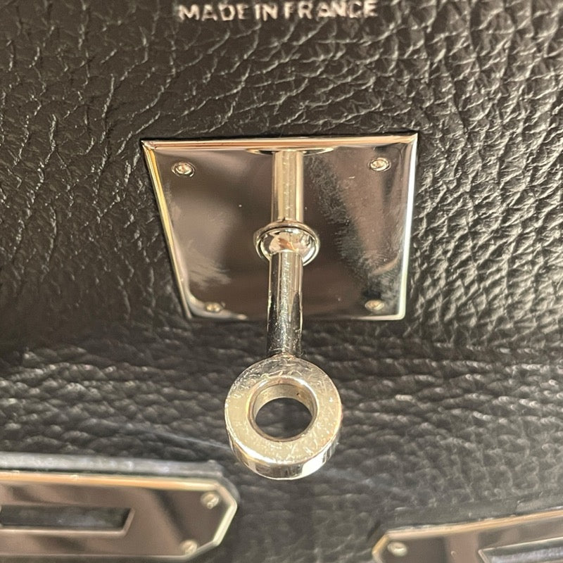 エルメス HERMES バーキン30 □H刻 ブラック　SV金具 トリヨン レディース ハンドバッグ