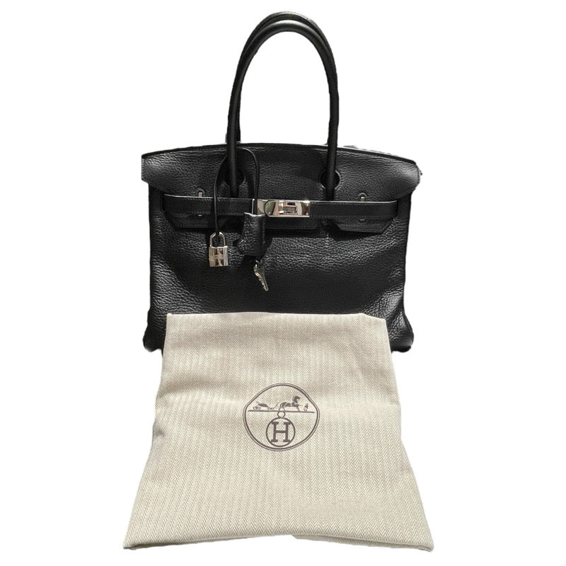 エルメス HERMES バーキン30 □H刻 ブラック　SV金具 トリヨン レディース ハンドバッグ
