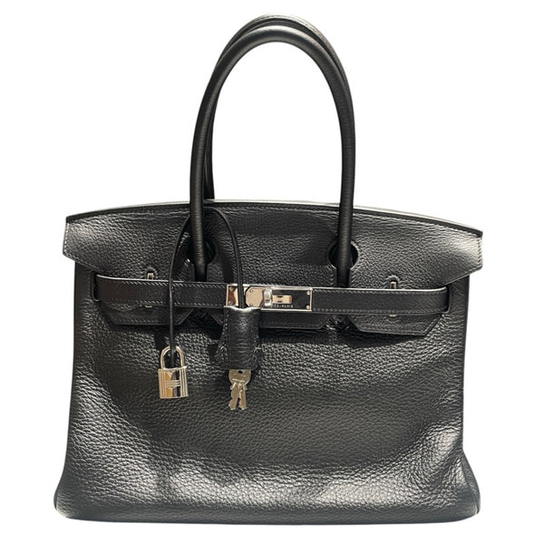 エルメス HERMES バーキン30 □H刻 ブラック　SV金具 トリヨン レディース ハンドバッグ