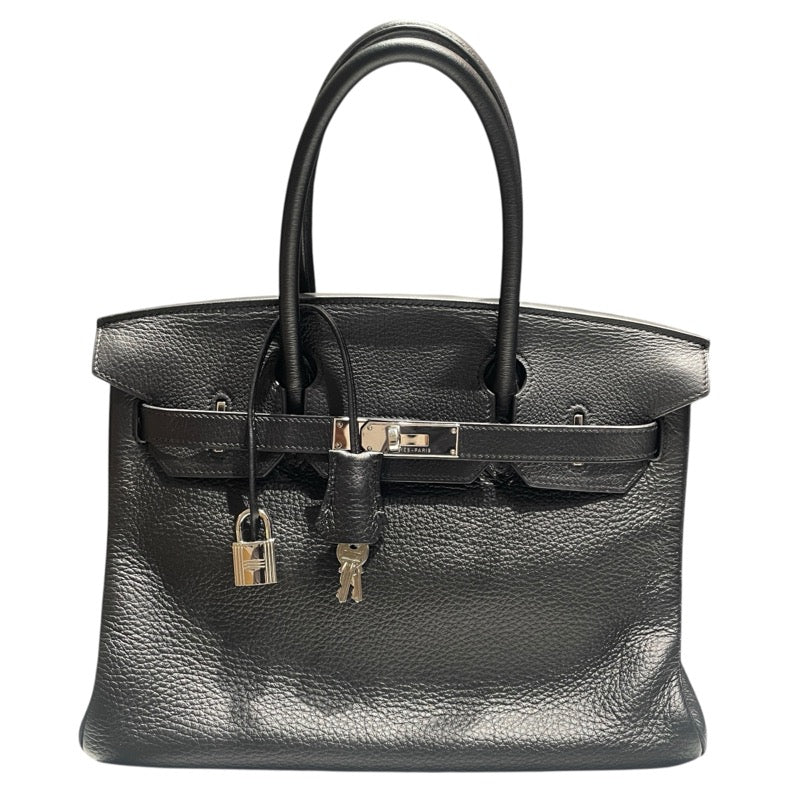 エルメス HERMES バーキン30 □H刻 ブラック　SV金具 トリヨン レディース ハンドバッグ