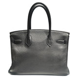 エルメス HERMES バーキン30 □H刻 ブラック　SV金具 トリヨン レディース ハンドバッグ