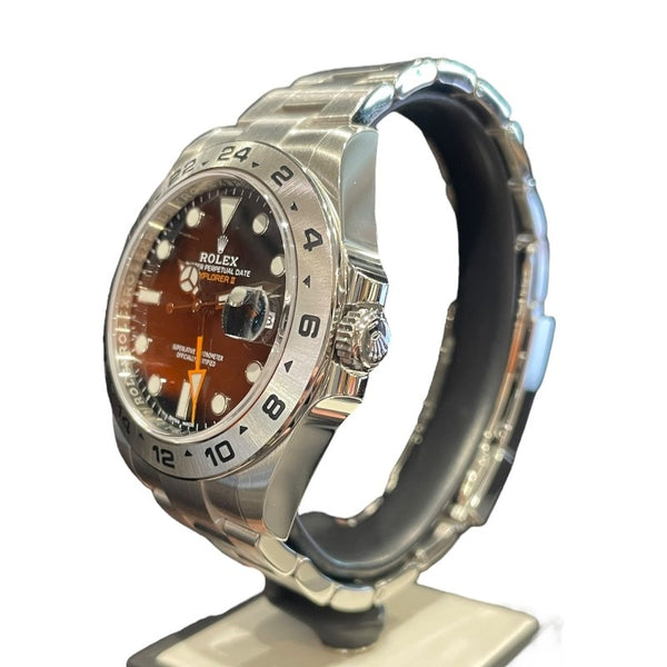 ロレックス ROLEX エクスプローラー2 216570 ブラック ステンレススティール 自動巻き メンズ 腕時計