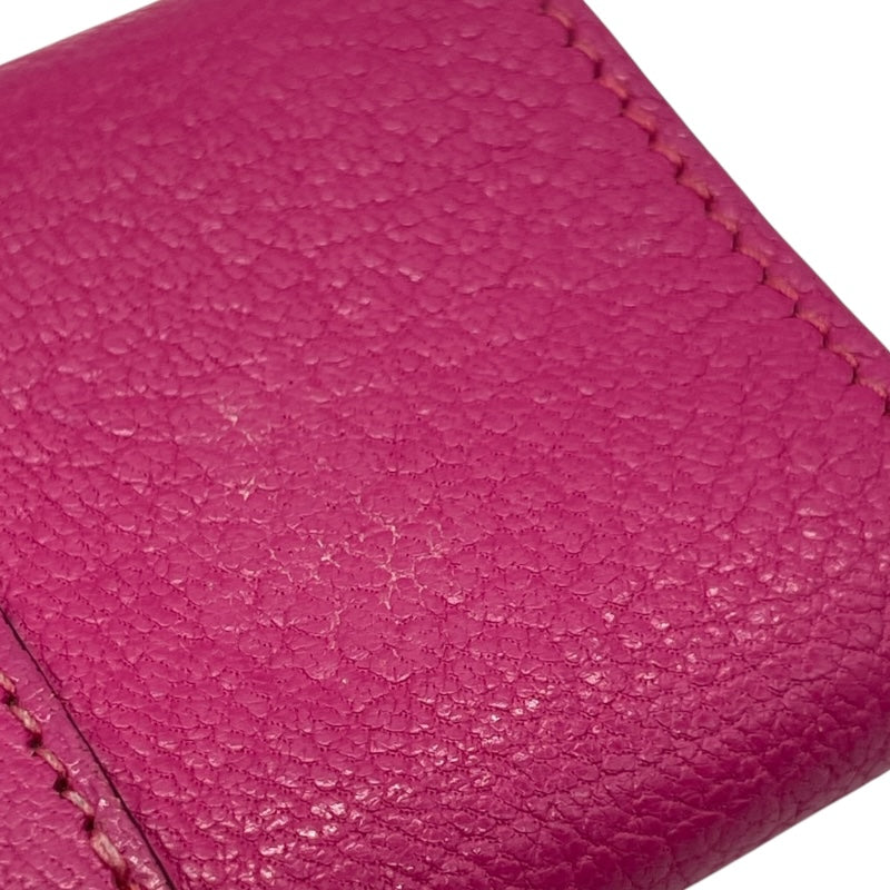 エルメス HERMES ベアンキーケース □L刻 フューシャピンク/SV