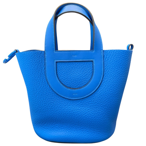 エルメス HERMES インザループ18 モノクローム K刻 ブルーイドラ/ブルー トリヨン ユニセックス ハンドバッグ
