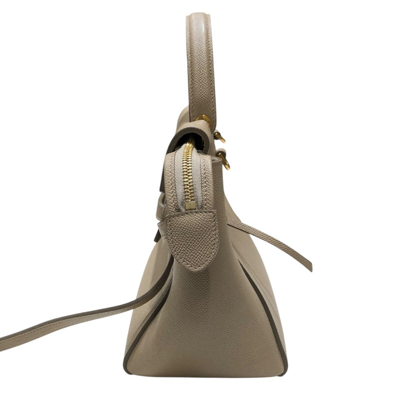CELINE ベージュ ベルト ゴールドバックル CELINE ベージュレザーベルト ゴールドバックル85 - メルカリ