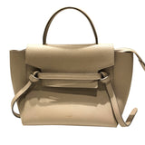 セリーヌ CELINE ベルトバックマイクロ 189153 ベージュ・ゴールド金具 グレインカーフレザー グレインカーフ レディース トートバッグ