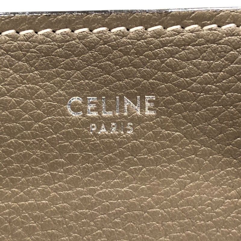 セリーヌ CELINE ラゲージ　マイクロショッパー 189793 グレー・シルバー金具 カーフ カーフ レディース ハンドバッグ