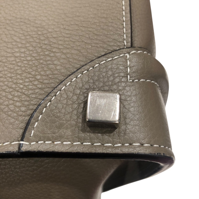 セリーヌ CELINE ラゲージ　マイクロショッパー 189793 グレー・シルバー金具 カーフ カーフ レディース ハンドバッグ