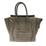 セリーヌ CELINE ラゲージ　マイクロショッパー 189793 グレー・シルバー金具 カーフ カーフ レディース ハンドバッグ