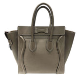 セリーヌ CELINE ラゲージ　マイクロショッパー 189793 グレー・シルバー金具 カーフ カーフ レディース ハンドバッグ