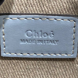 クロエ Chloe ウッディスモールトート 02 22104 265 ライトブルー・ベージュ リネン カーフ・キャンパス レディース トートバッグ