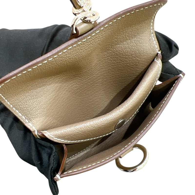 エルメス HERMES グレナンコンパクト K刻印 エトゥープ/SV金具 スイフト ユニセックス コインケース