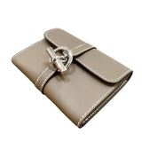 エルメス HERMES グレナンコンパクト K刻印 エトゥープ/SV金具 スイフト ユニセックス コインケース