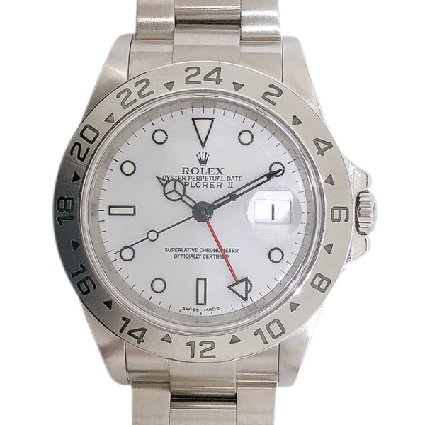 ロレックス ROLEX エクスプローラー2 16570 ホワイト ステンレススチール メンズ 腕時計