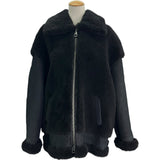 クリスチャン・ディオール Christian Dior ラムスキンシアリングムートンコート 448C12AL818 ブラック レザー レディース その他アウター