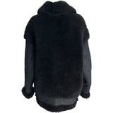 クリスチャン・ディオール Christian Dior ラムスキンシアリングムートンコート 448C12AL818 ブラック レザー レディース その他アウター