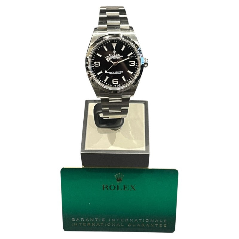 ロレックス ROLEX エクスプローラー36 124270 ブラック SS メンズ 腕時計