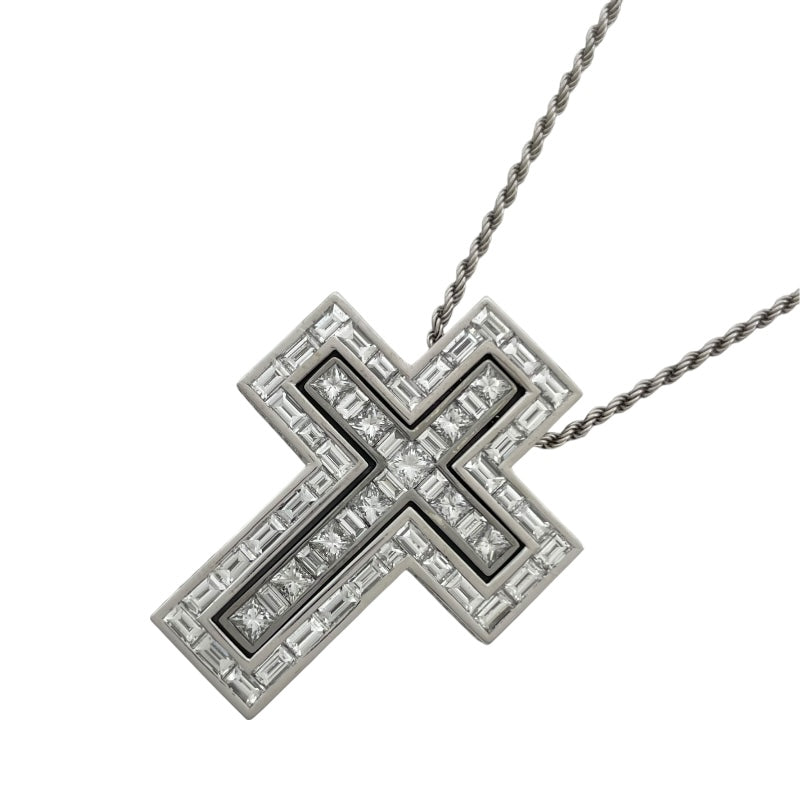 ダミアーニ DAMIANI ベルエポック バゲットダイヤ・プリンセスカットダイヤ・ダイヤ ペンダントネックレス ホワイトゴールド 750 ダイヤモンド　 ジュエリー
