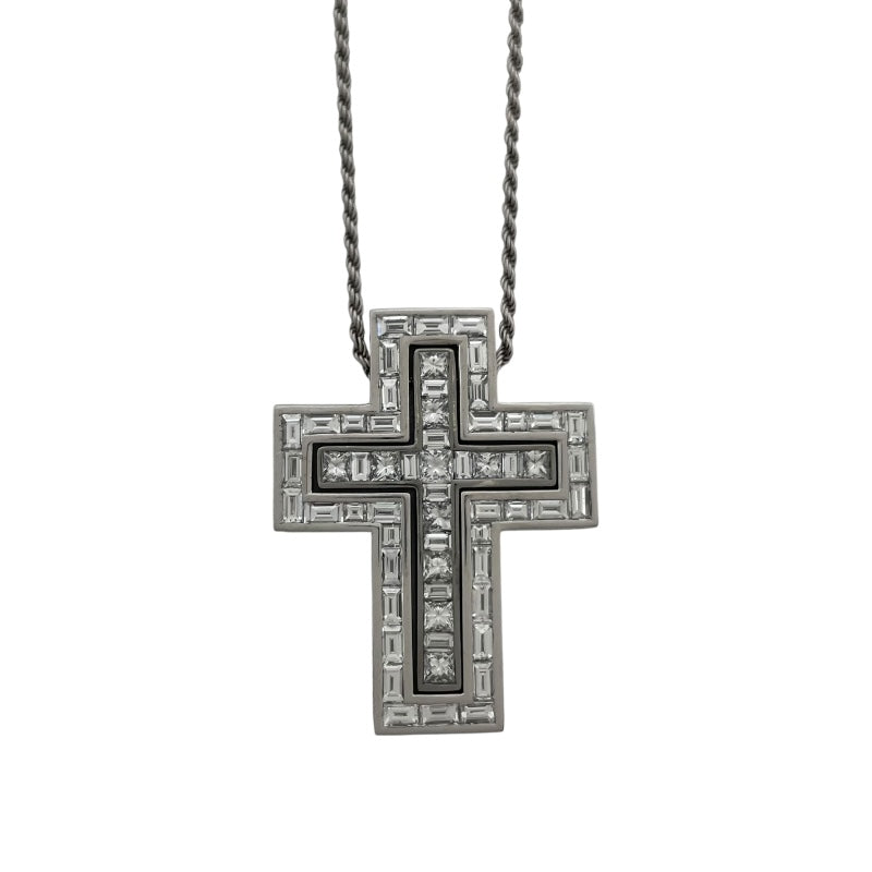 ダミアーニ DAMIANI ベルエポック バゲットダイヤ・プリンセスカットダイヤ・ダイヤ ペンダントネックレス ホワイトゴールド 750 ダイヤモンド　 ジュエリー